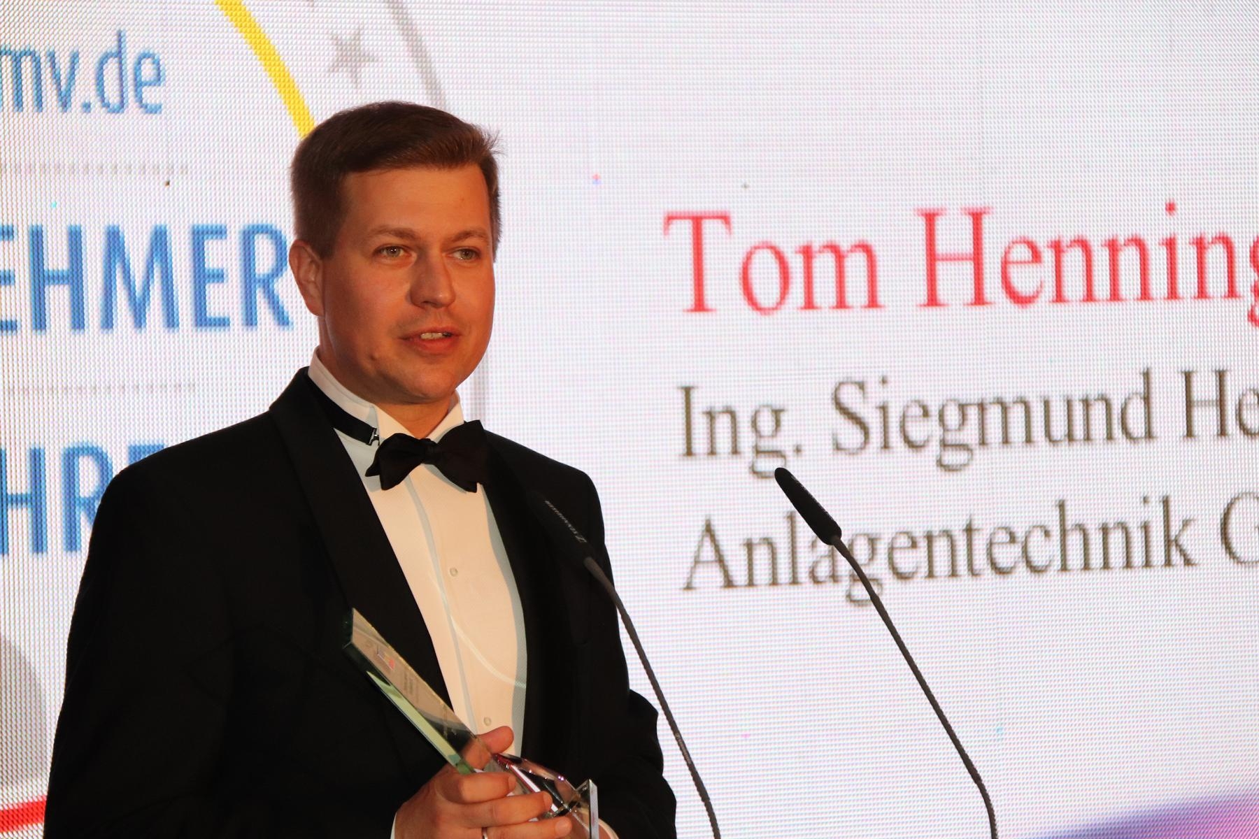 Tom Henning ist “Unternehmer des Jahres 2017”