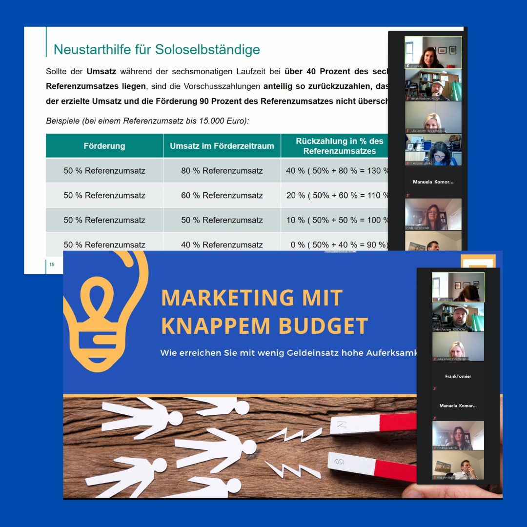 Digitales Unternehmerfrühstück Schwerin: Finanzierungshilfen und Marketingstrategien