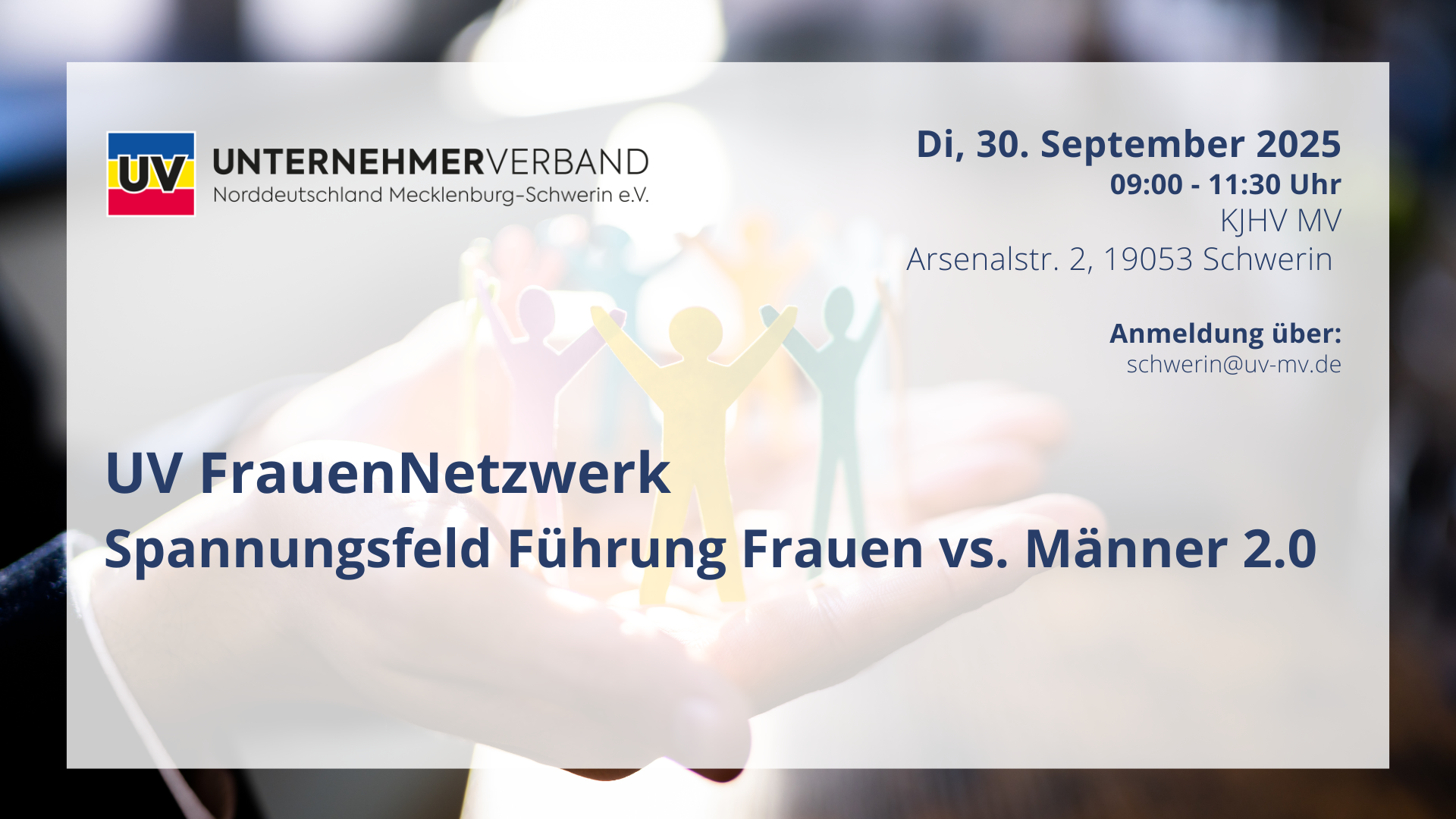 UV FrauenNetzwerk „Spannungsfeld Führung Frauen vs. Männer 2.0“