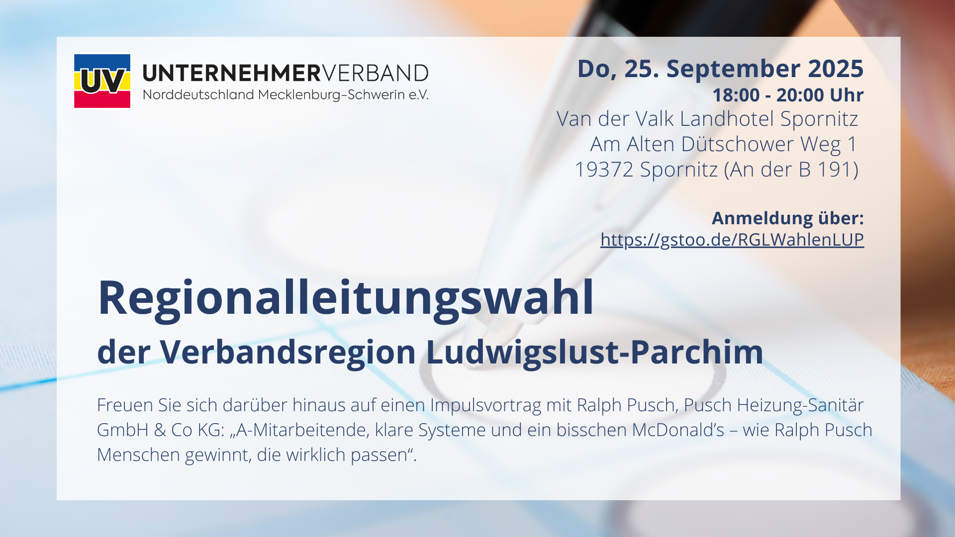 Regionalleitungswahl Verbandsregion Ludwigslust-Parchim