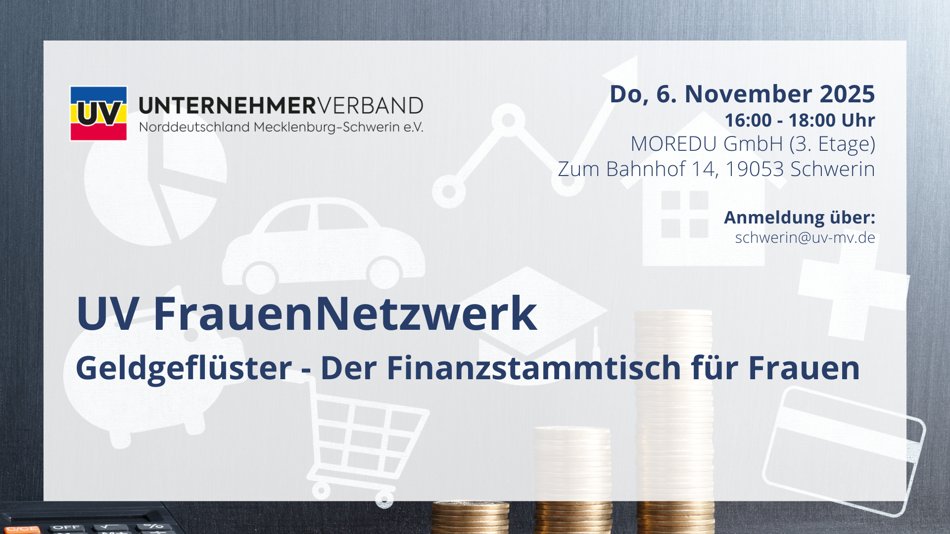 UV FrauenNetzwerk „Geldgeflüster – Der Finanzstammtisch für Frauen“