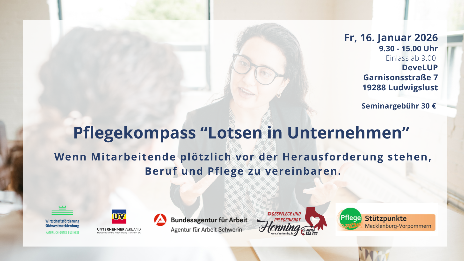 Tagesseminar: „Pflegekompass – Lotsen in Unternehmen“