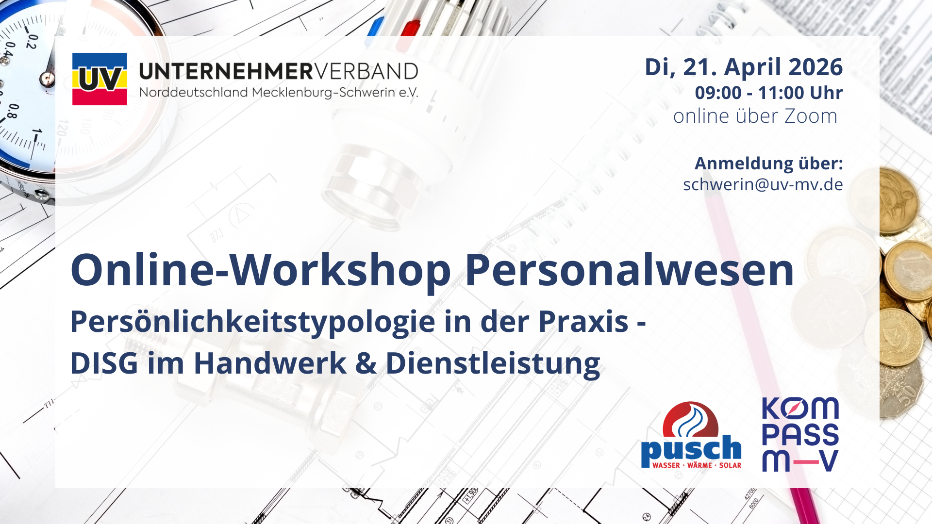 Webinar Personalwesen „Persönlichkeitstypologie in der Praxis – DISG im Handwerk & in der Dienstleistung“