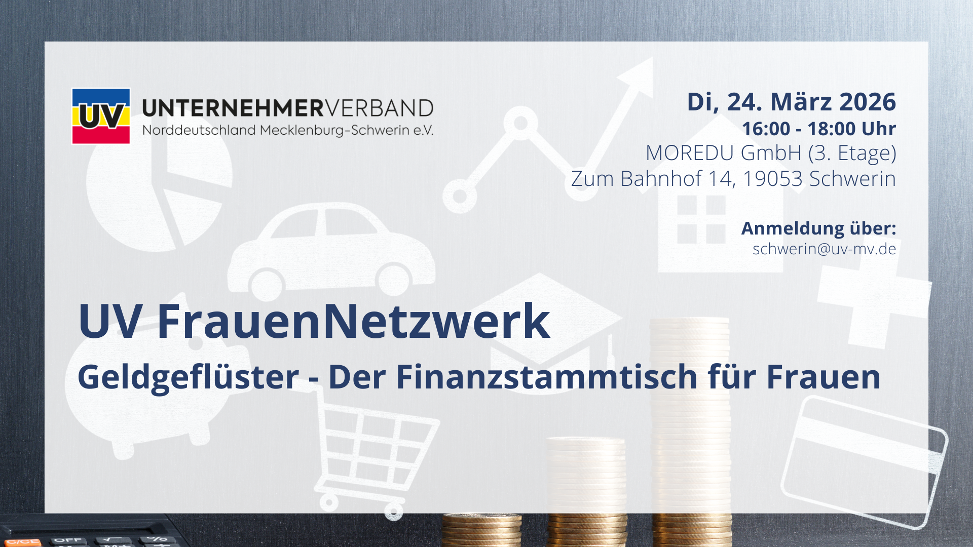 UV FrauenNetzwerk „Geldgeflüster – Der Finanzstammtisch für Frauen“