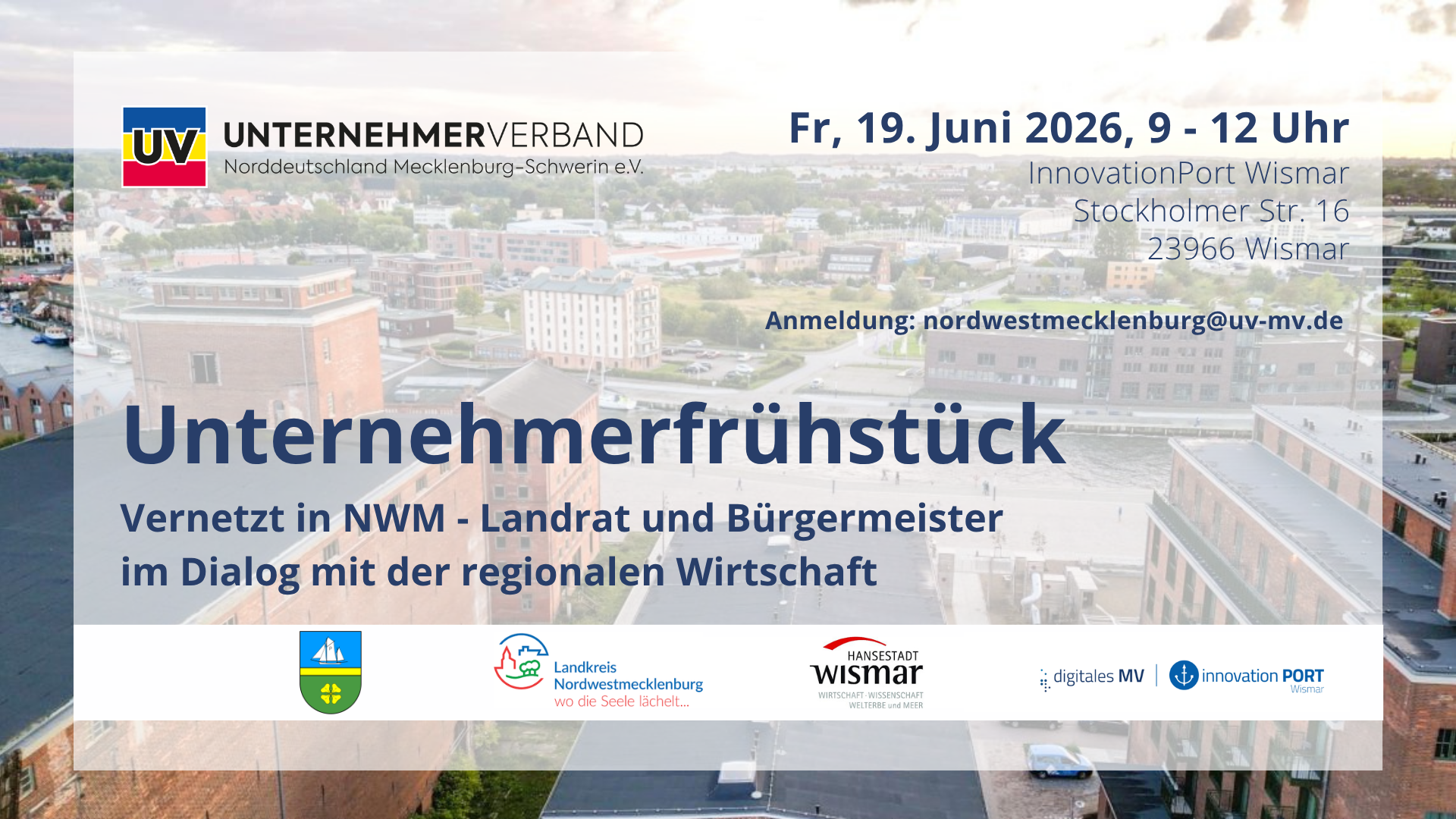 Unternehmerfrühstück im InnovationPort in Wismar